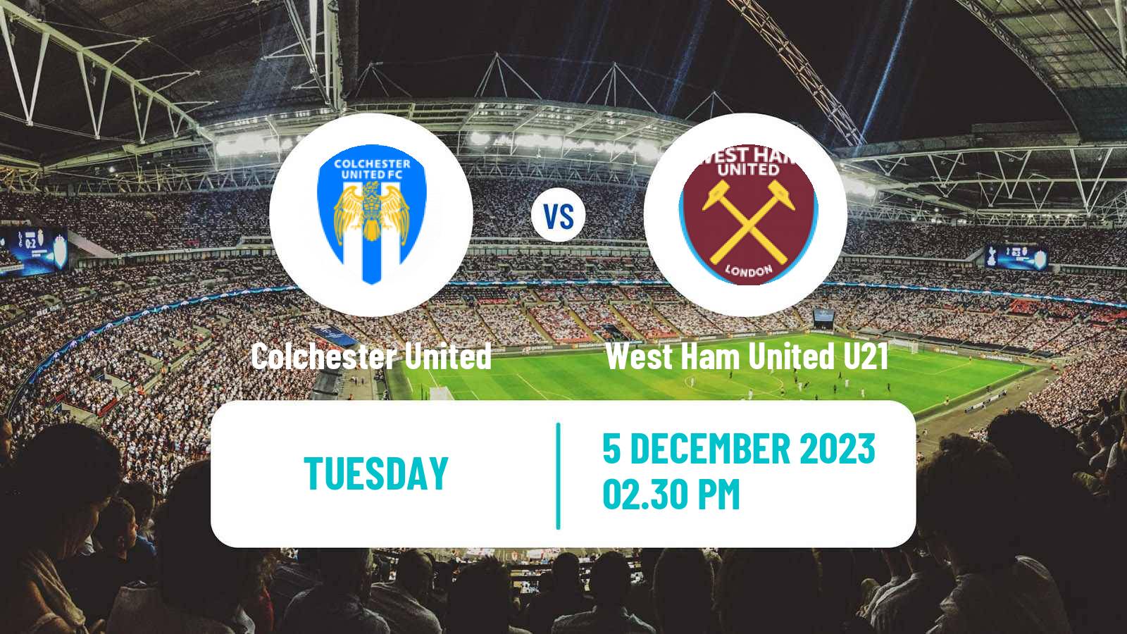 Soccer English EFL Trophy Colchester United - West Ham United U21