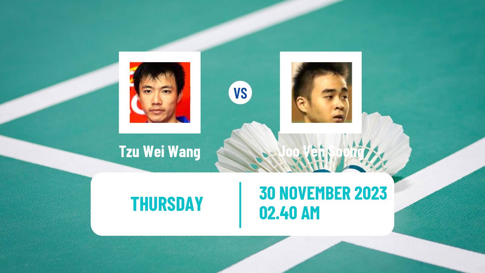 Badminton BWF World Tour Syed Modi International Championships Men Tzu Wei Wang - Joo Ven Soong