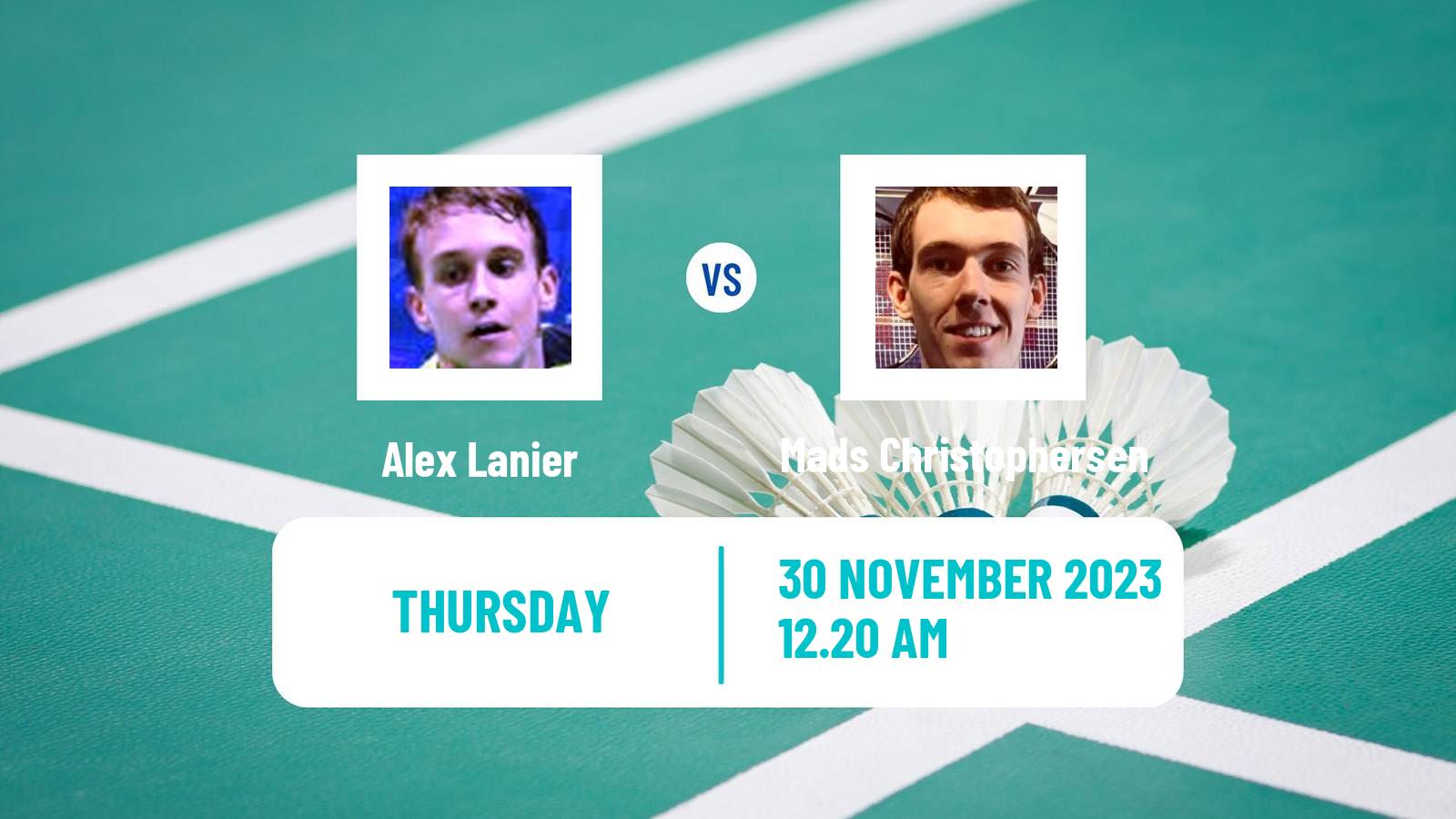 Badminton BWF World Tour Syed Modi International Championships Men Alex Lanier - Mads Christophersen