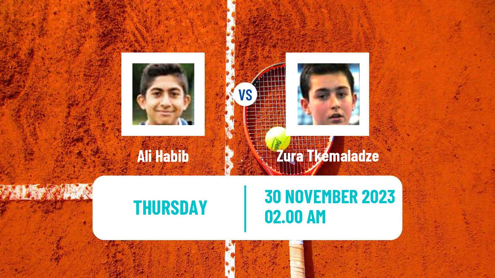 Tennis ITF M15 Zahra Men Ali Habib - Zura Tkemaladze