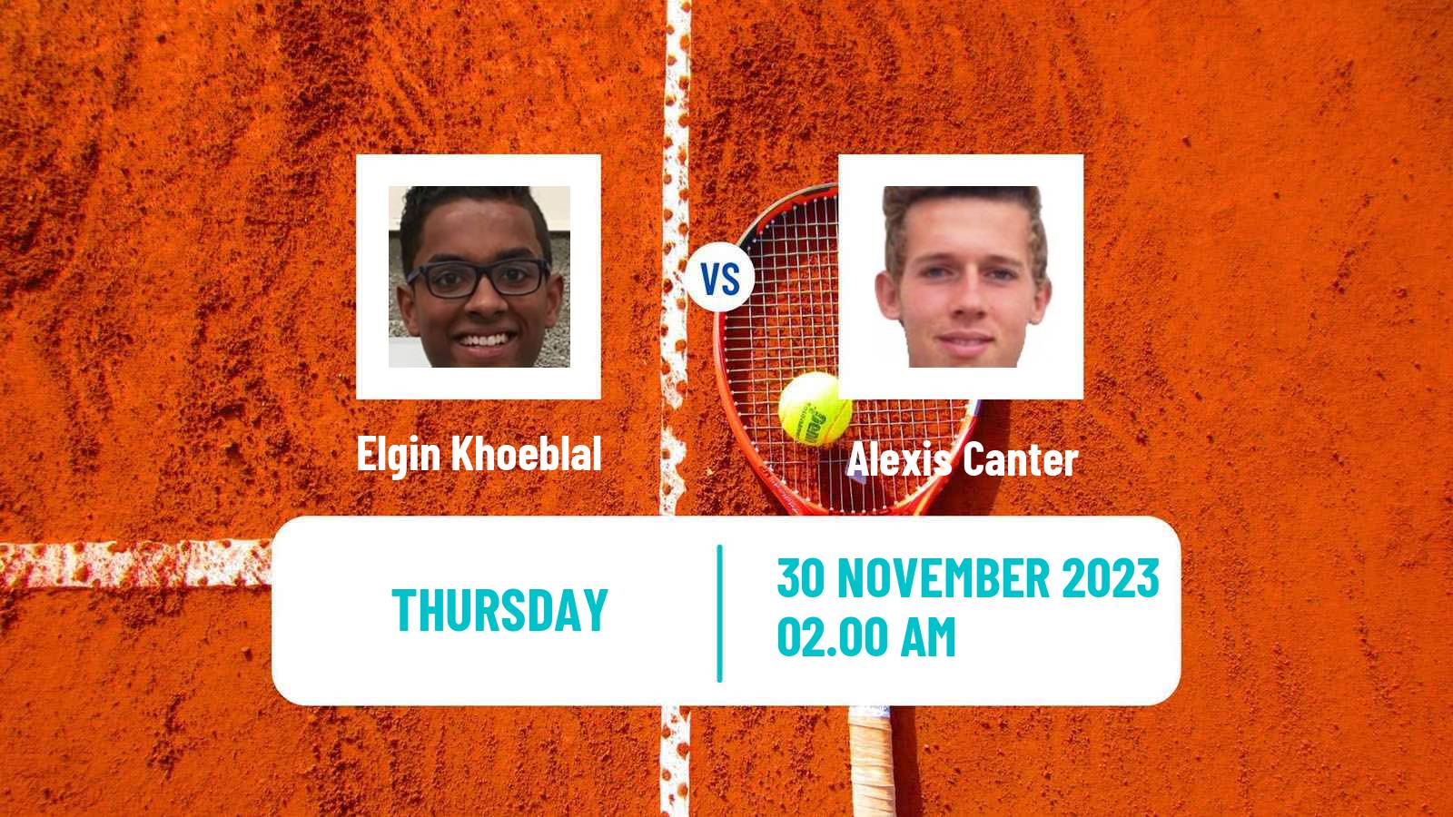 Tennis ITF M15 Zahra Men Elgin Khoeblal - Alexis Canter