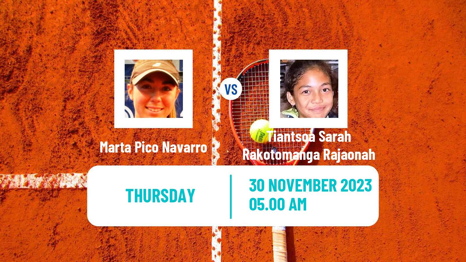 Tennis ITF W15 Valencia Women Marta Pico Navarro - Tiantsoa Sarah Rakotomanga Rajaonah