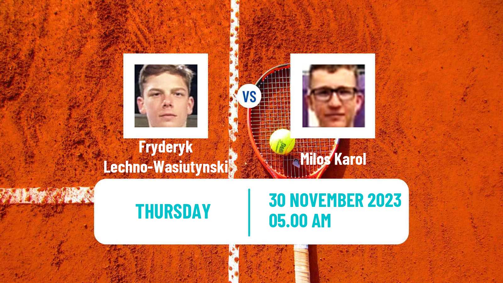 Tennis ITF M15 Monastir 48 Men Fryderyk Lechno-Wasiutynski - Milos Karol