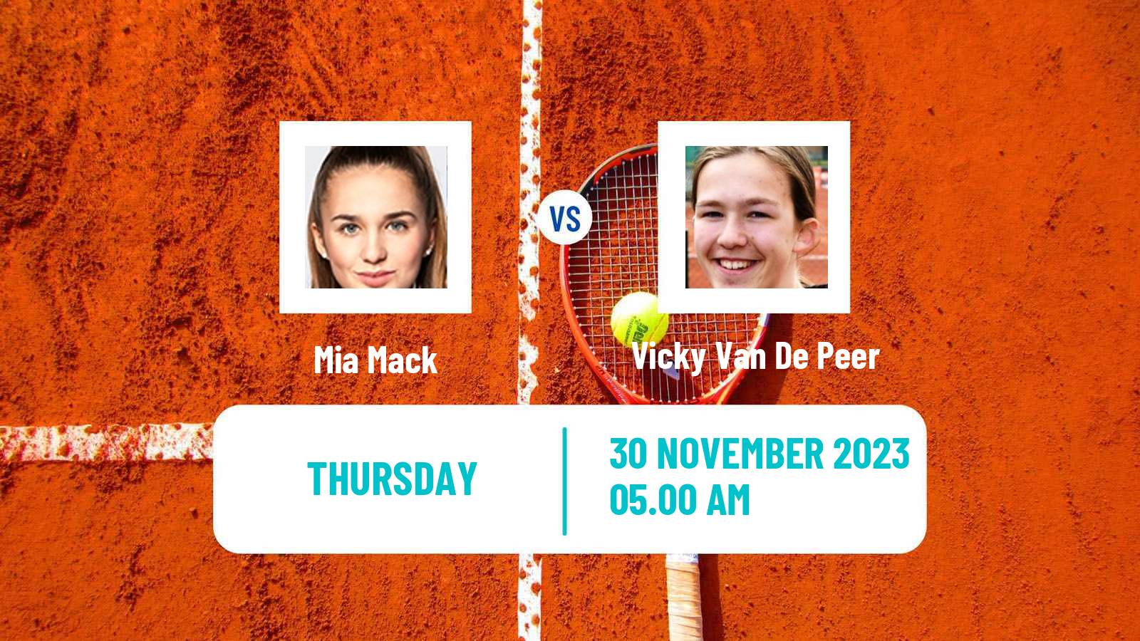 Tennis ITF W15 Monastir 42 Women Mia Mack - Vicky Van De Peer