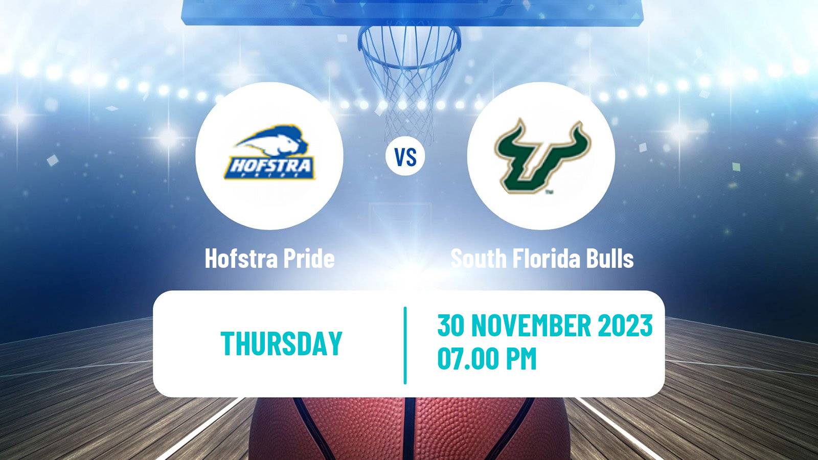Basketball NCAA College Basketball Hofstra Pride - South Florida Bulls