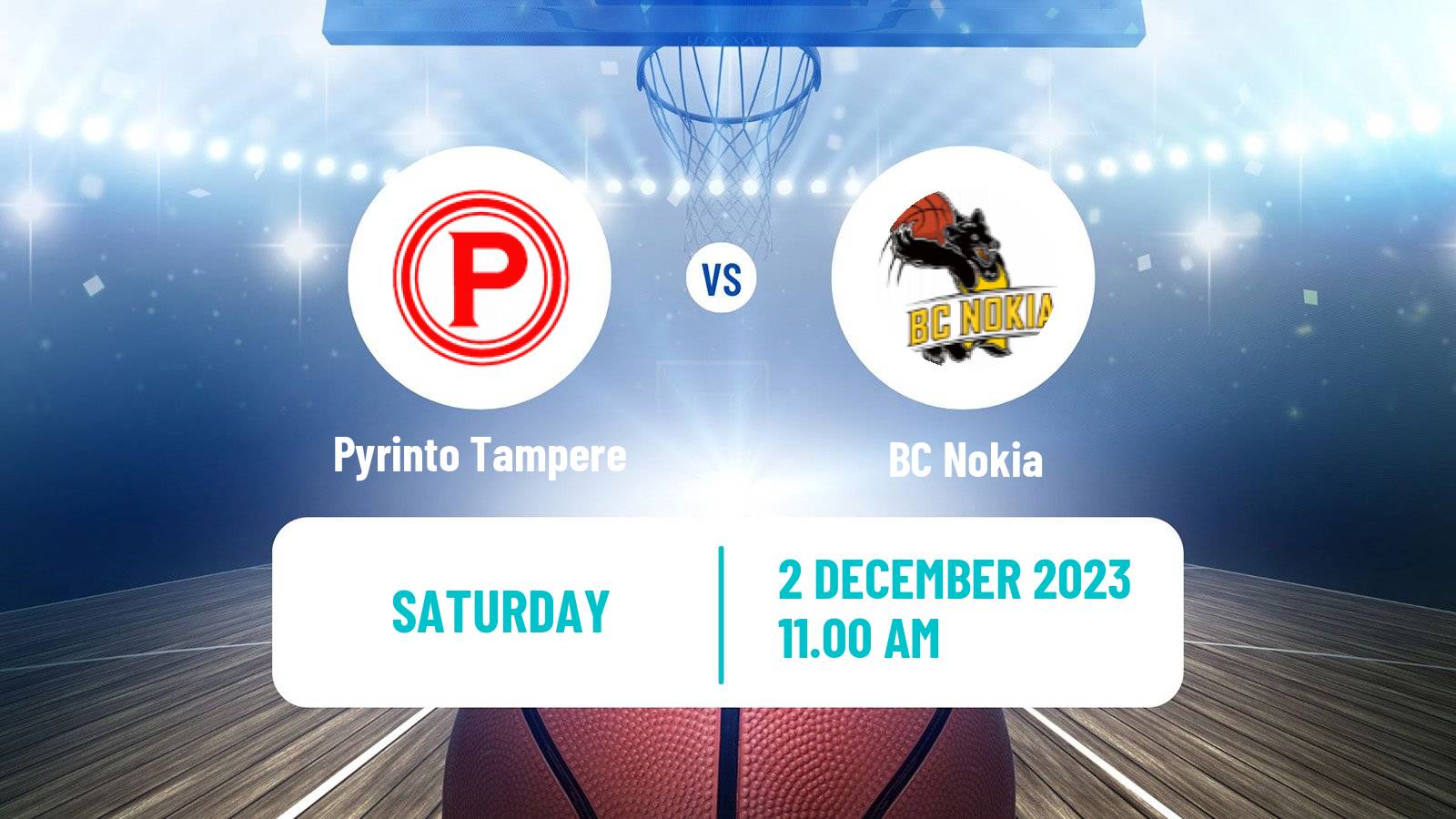 Basketball Finnish Korisliiga Pyrinto Tampere - BC Nokia