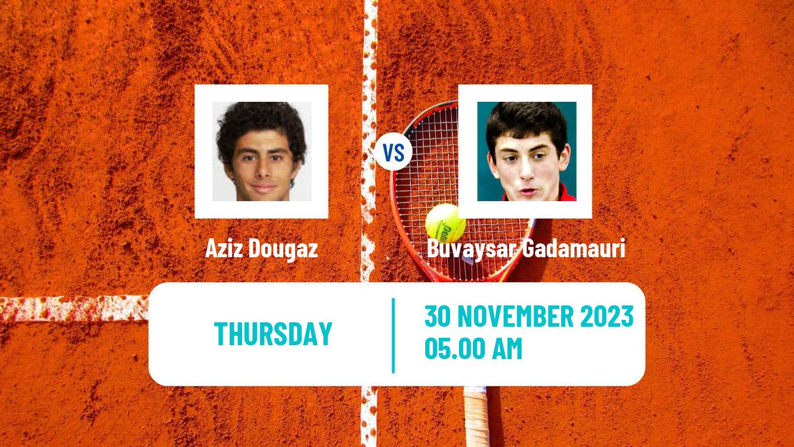 Tennis ITF M25 Monastir 10 Men Aziz Dougaz - Buvaysar Gadamauri