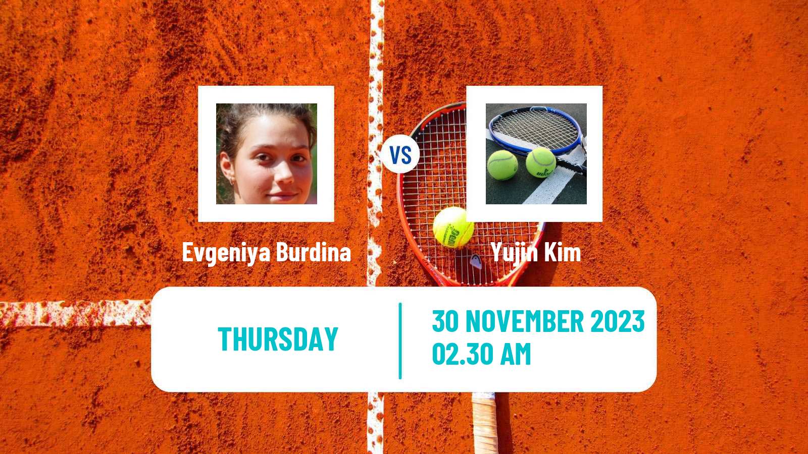Tennis ITF W15 Sharm Elsheikh 20 Women Evgeniya Burdina - Yujin Kim
