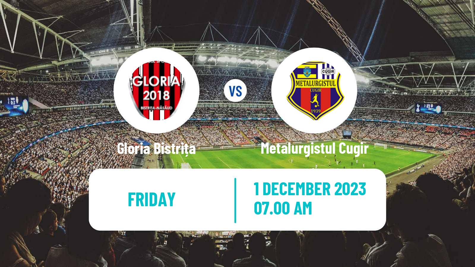 Soccer Romanian Liga 3 - Seria 9 Gloria Bistrița - Metalurgistul Cugir