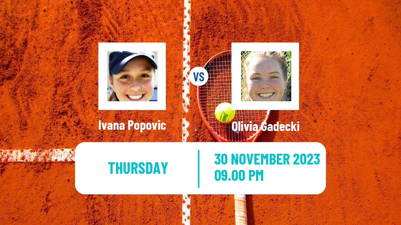 Tennis ITF W60 Gold Coast Women Ivana Popovic - Olivia Gadecki