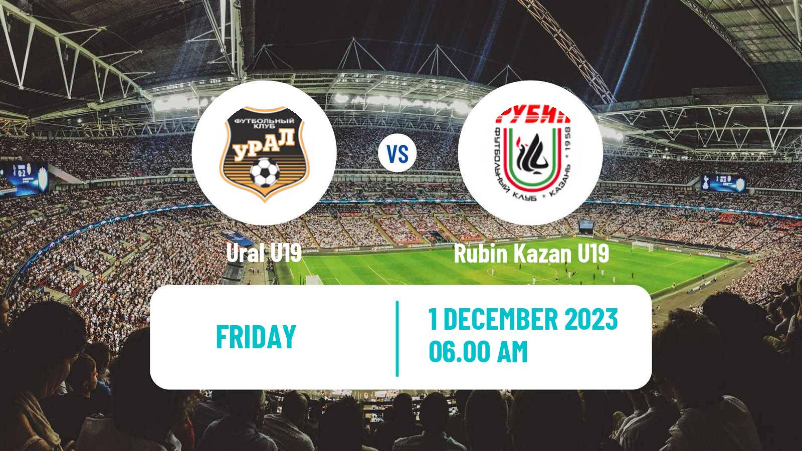 Soccer Russian Youth League Ural U19 - Rubin Kazan U19