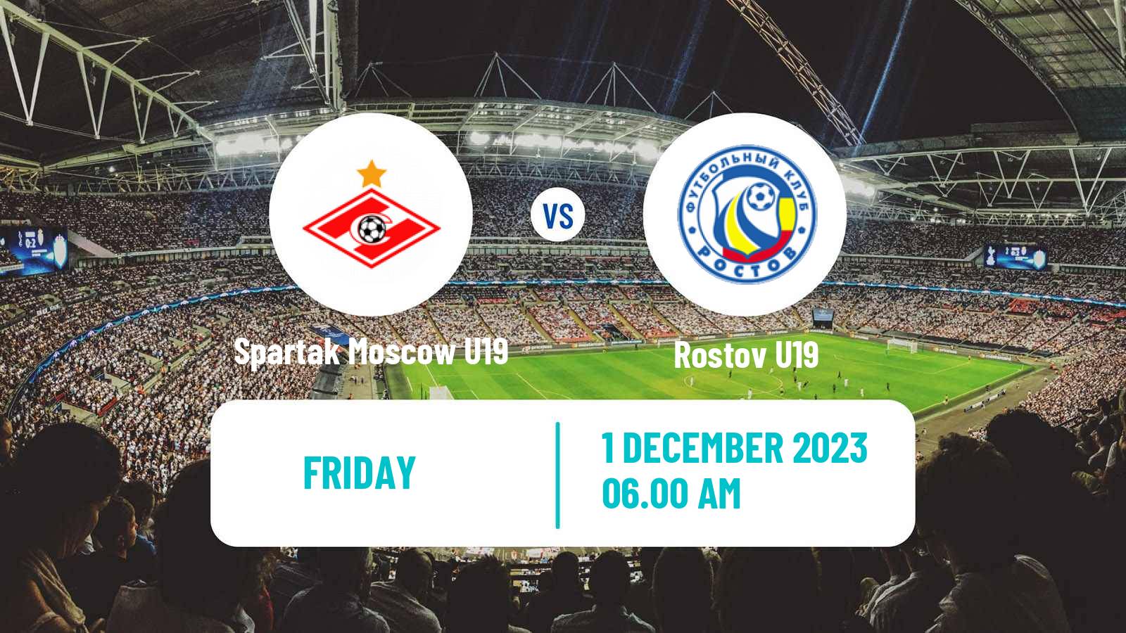Soccer Russian Youth League Spartak Moscow U19 - Rostov U19
