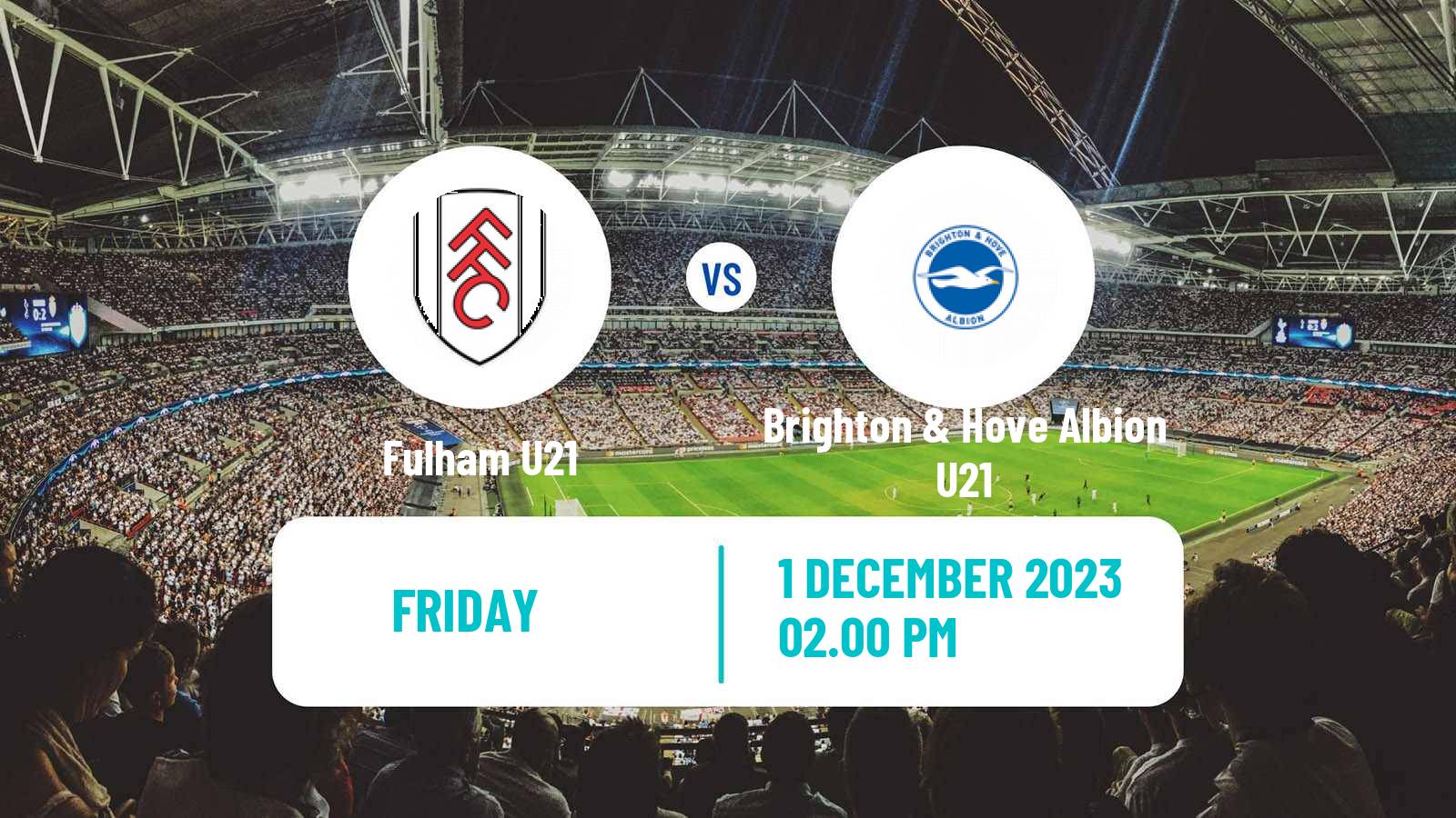 Soccer English Premier League 2 Fulham U21 - Brighton & Hove Albion U21