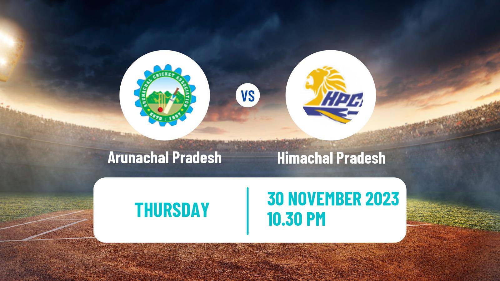 Cricket Vijay Hazare Trophy Arunachal Pradesh - Himachal Pradesh