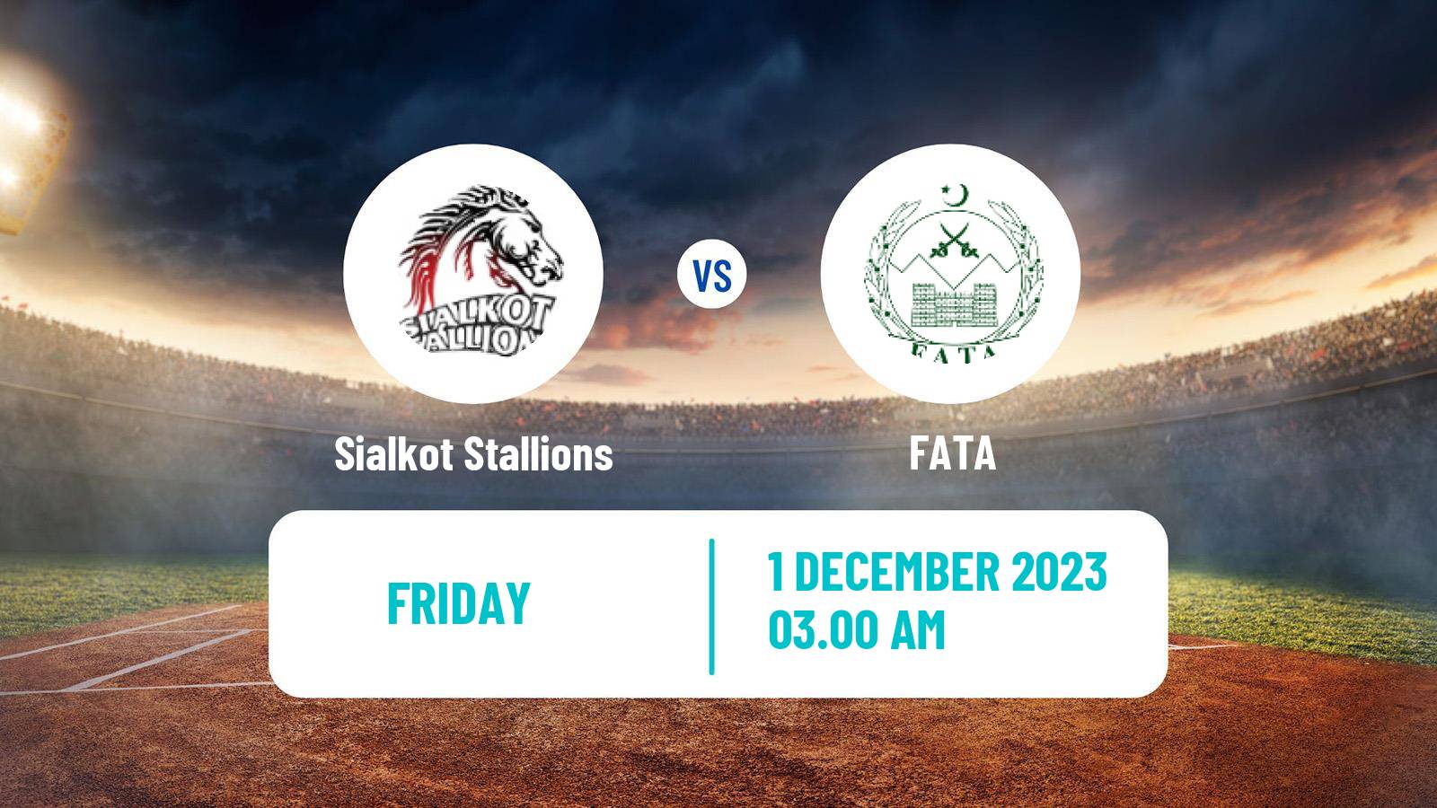 Cricket Pakistan T-20 Cup Sialkot Stallions - FATA