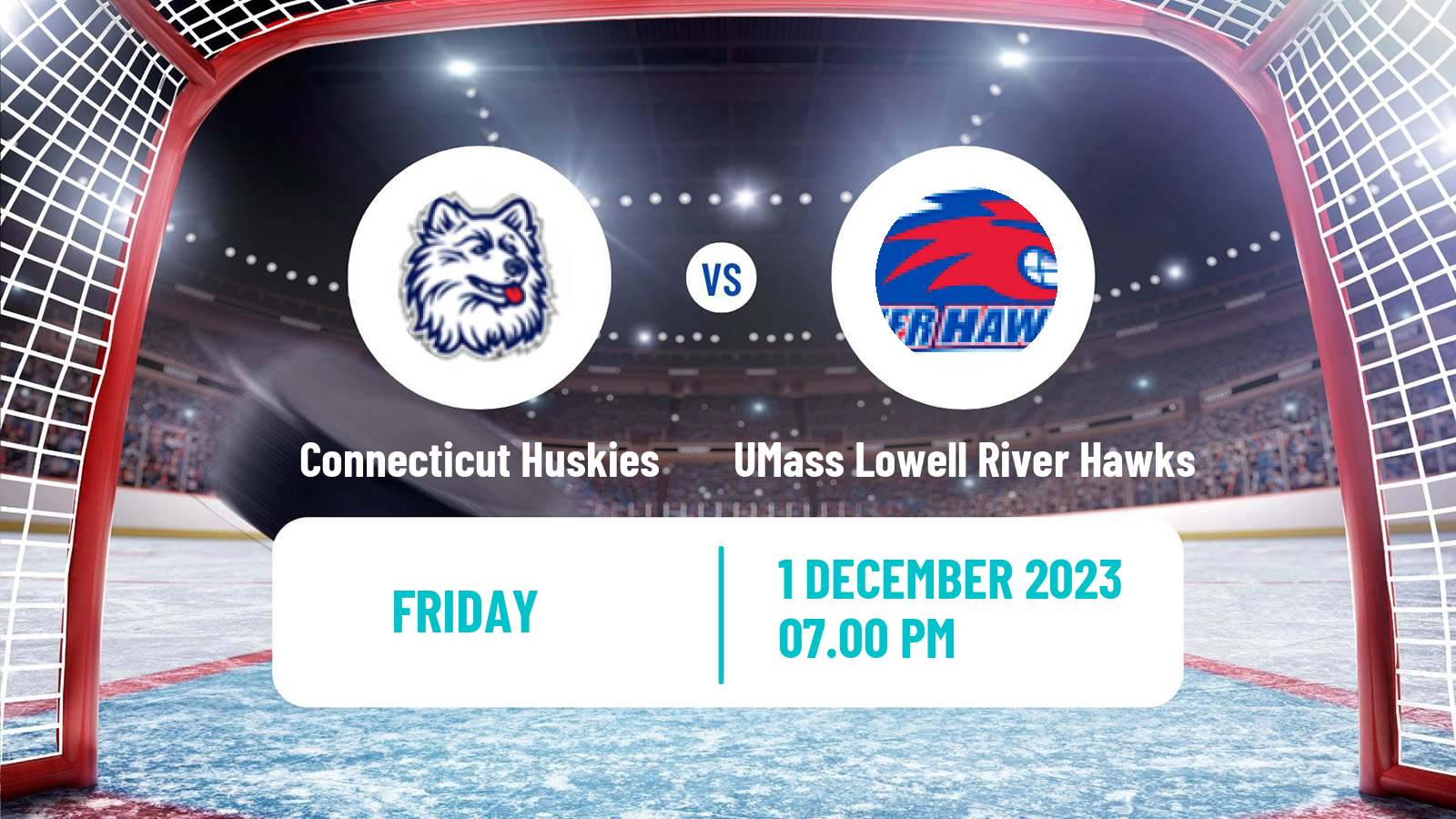 Hockey NCAA Hockey Connecticut Huskies - UMass Lowell River Hawks