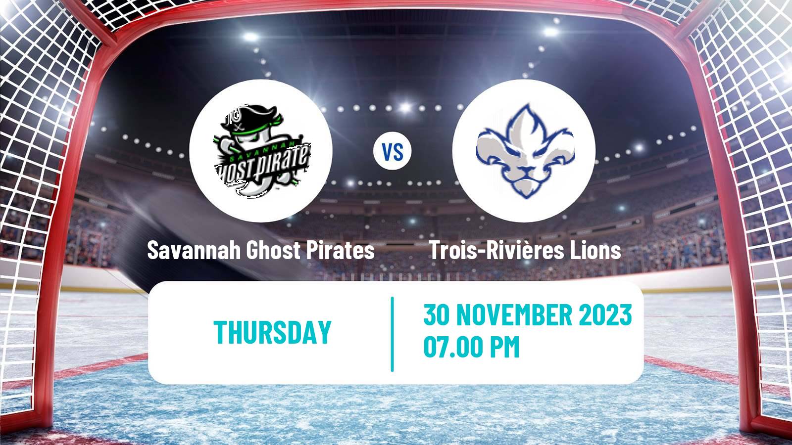 Hockey ECHL Savannah Ghost Pirates - Trois-Rivières Lions