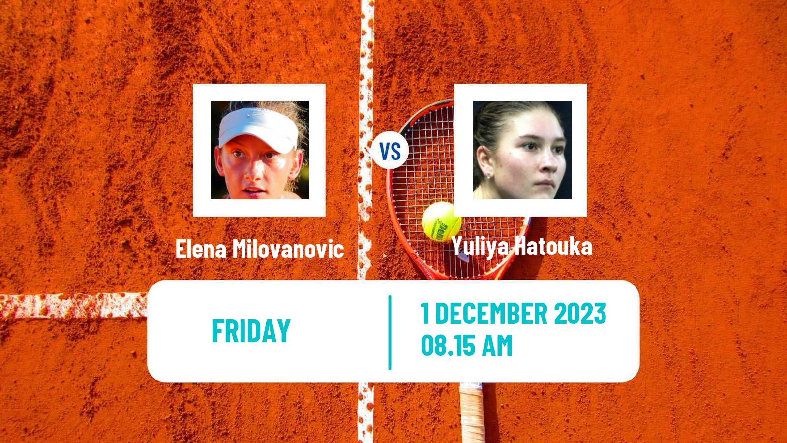 Tennis ITF W60 Trnava 3 Women Elena Milovanovic - Yuliya Hatouka