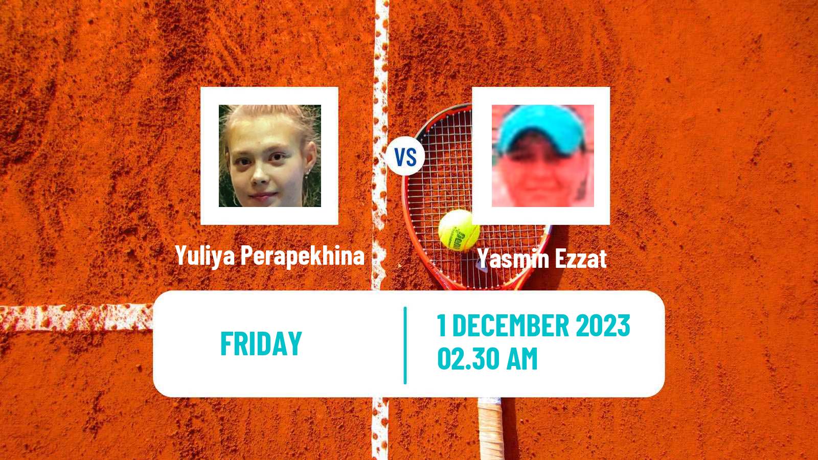 Tennis ITF W15 Sharm Elsheikh 20 Women Yuliya Perapekhina - Yasmin Ezzat