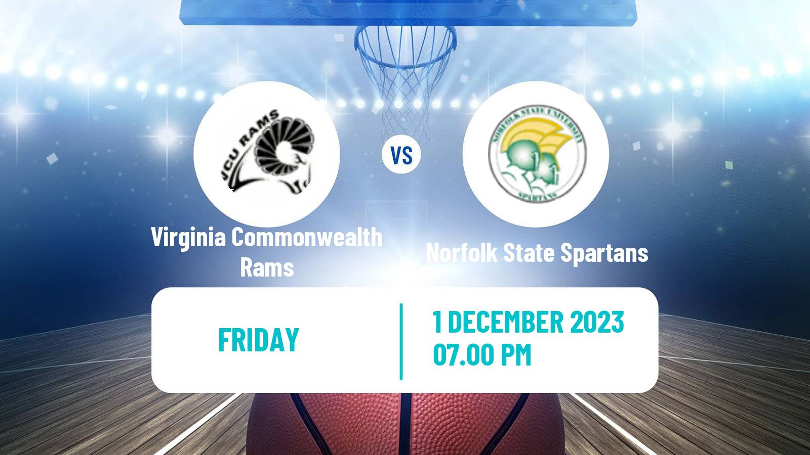 Basketball NCAA College Basketball Virginia Commonwealth Rams - Norfolk State Spartans