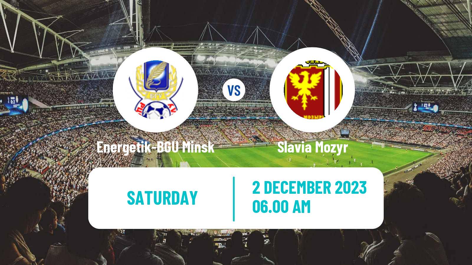 Soccer Belarusian Vysshaya Liga Energetik-BGU Minsk - Slavia Mozyr