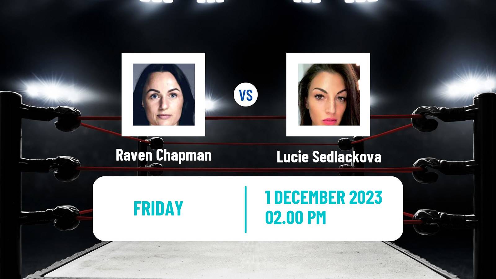 Boxing Featherweight WBC International Title Women Raven Chapman - Lucie Sedlackova