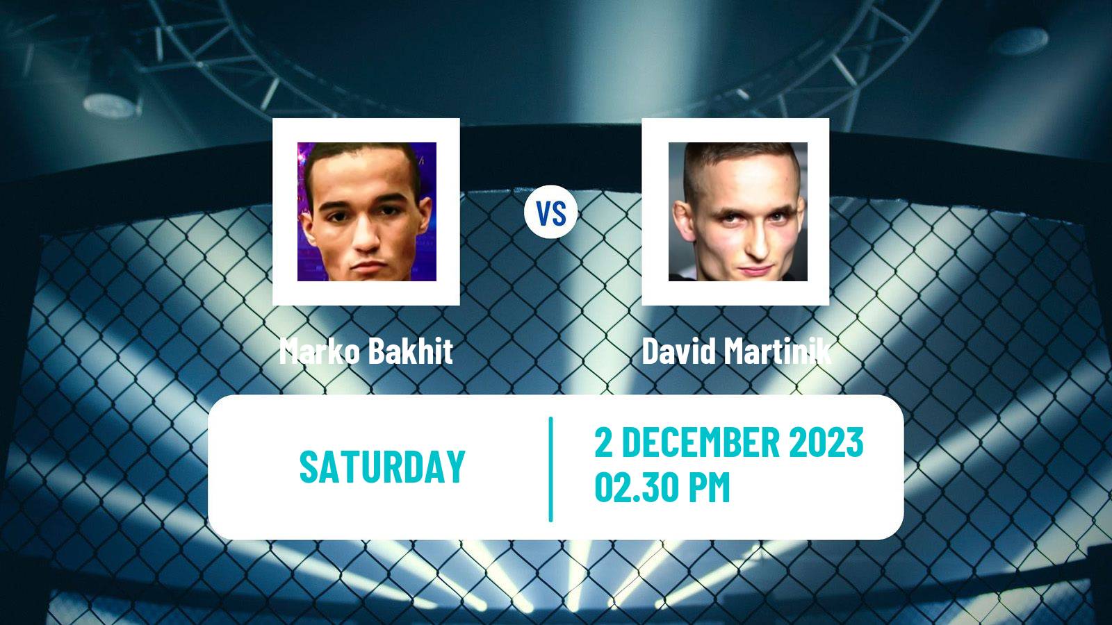 MMA Bantamweight Rfa Men Marko Bakhit - David Martinik