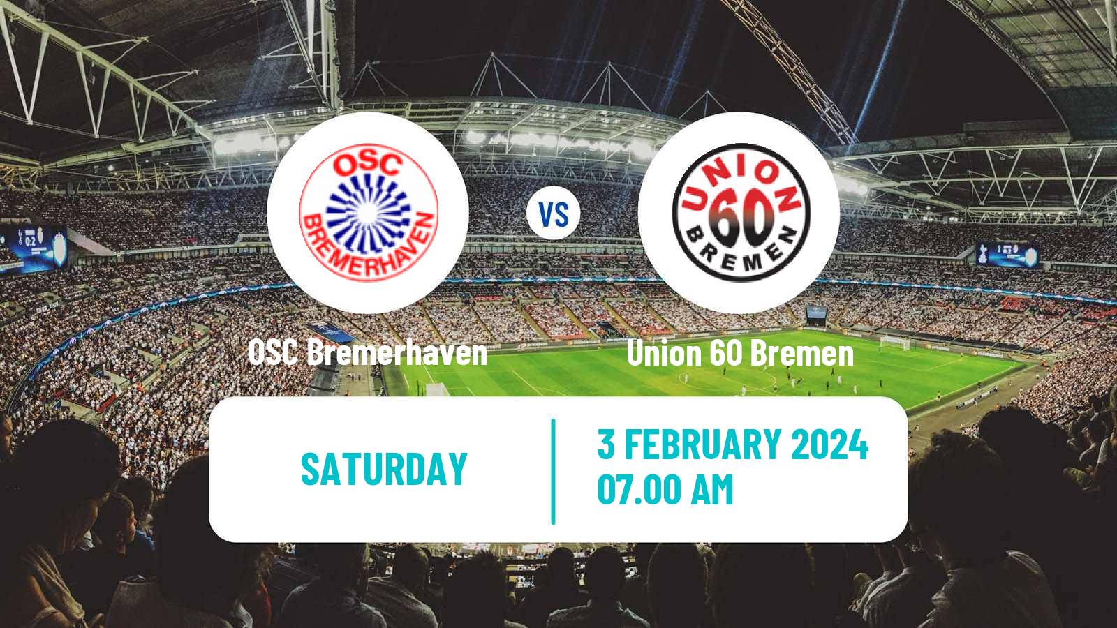 Soccer German Oberliga Bremen OSC Bremerhaven - Union 60 Bremen