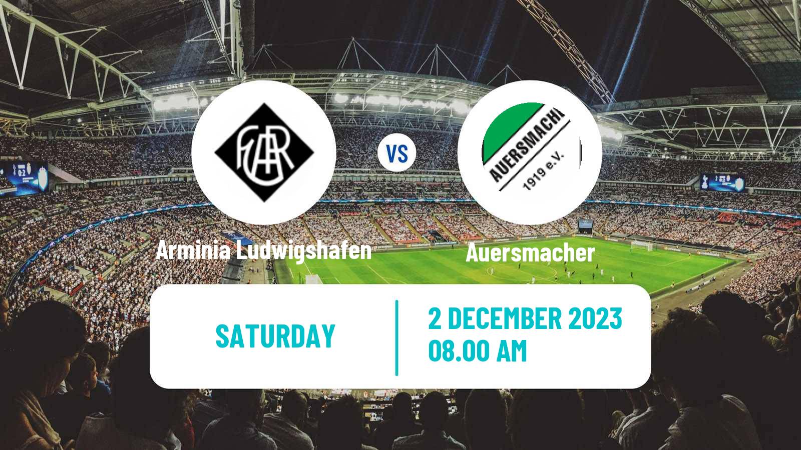 Soccer German Oberliga Rheinland-Pfalz/Saar Arminia Ludwigshafen - Auersmacher