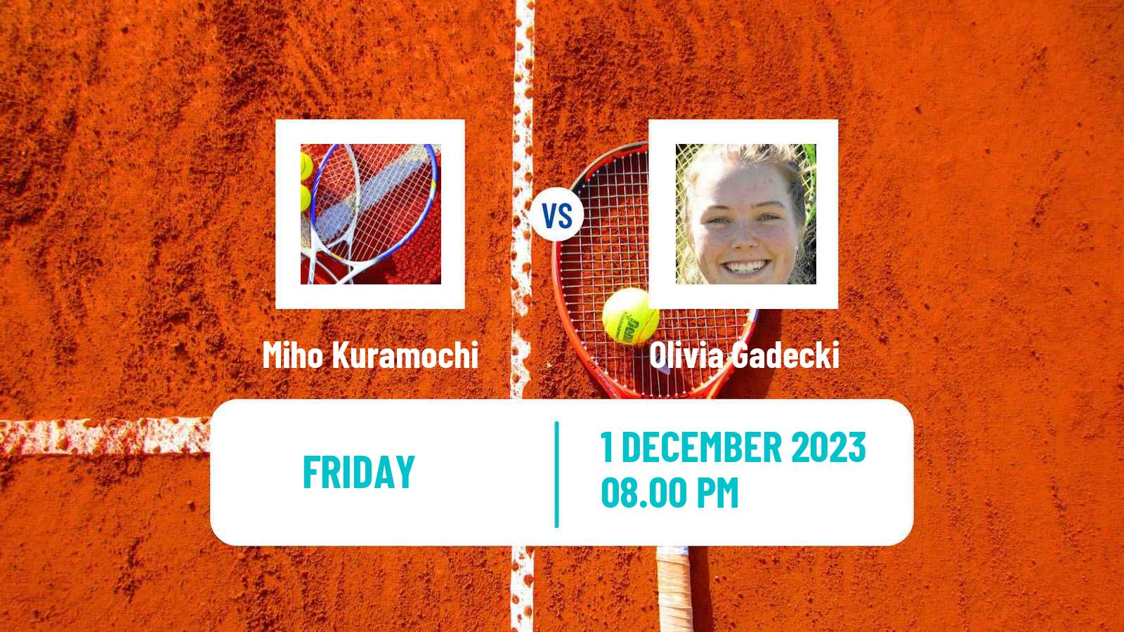 Tennis ITF W60 Gold Coast Women Miho Kuramochi - Olivia Gadecki