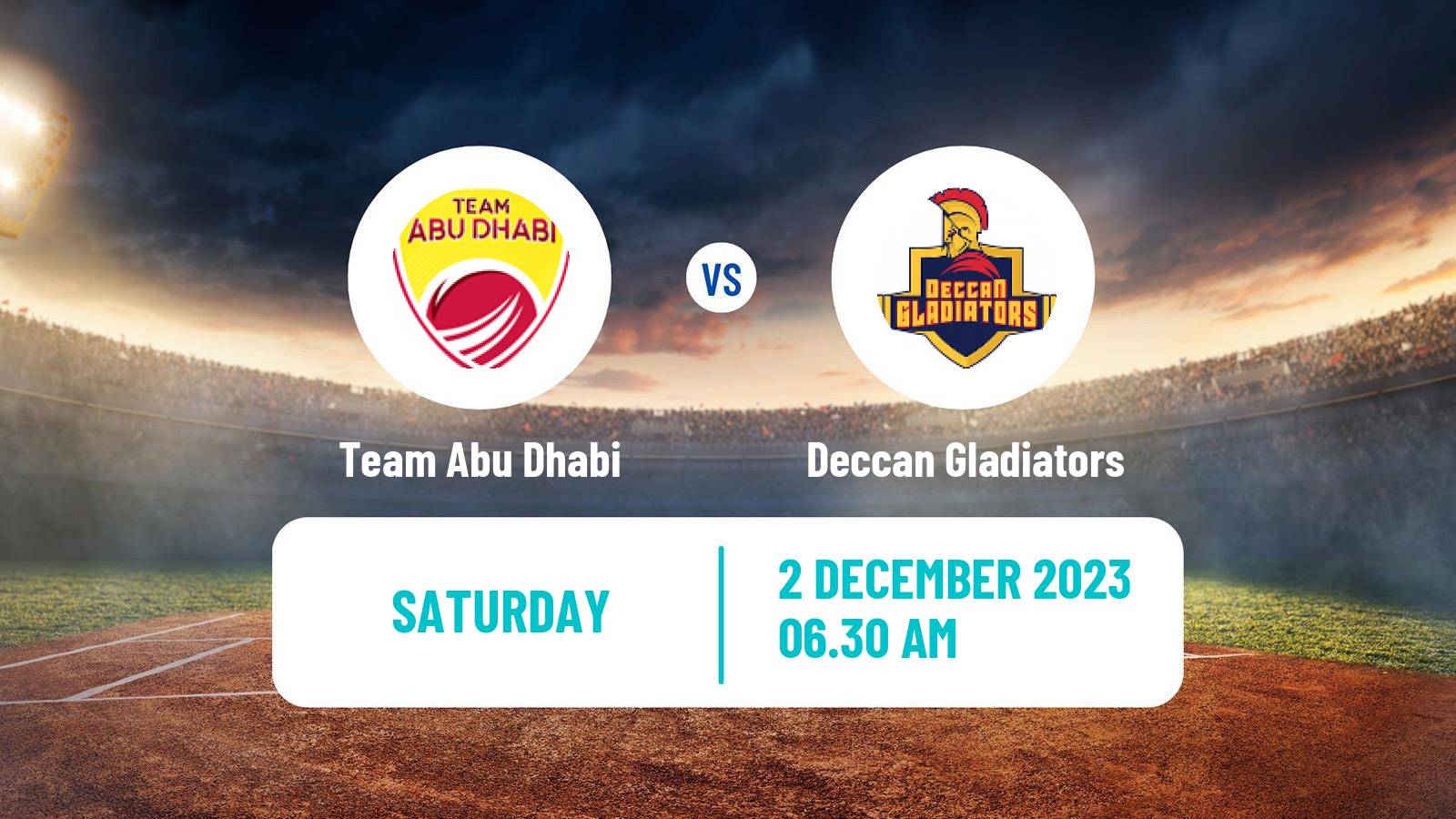 Cricket UAE T10 League Team Abu Dhabi - Deccan Gladiators