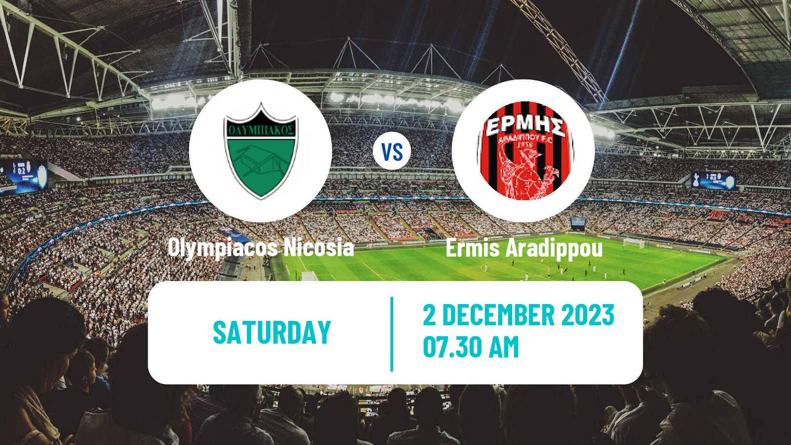 Soccer Cypriot Division 2 Olympiacos Nicosia - Ermis Aradippou