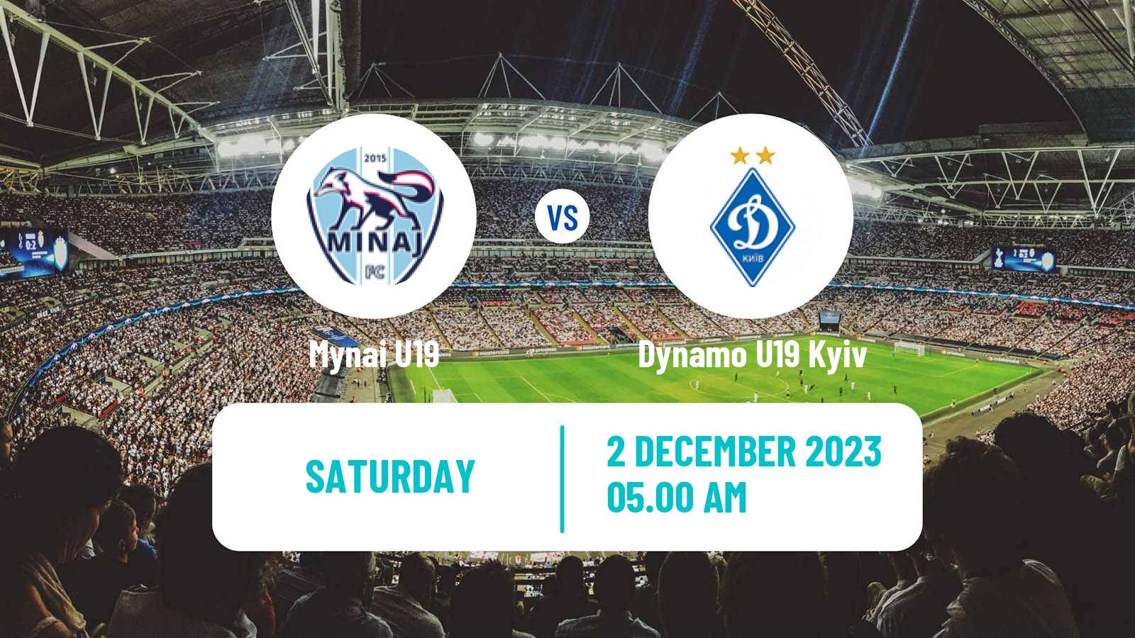 Soccer Ukranian Youth League Mynai U19 - Dynamo U19 Kyiv