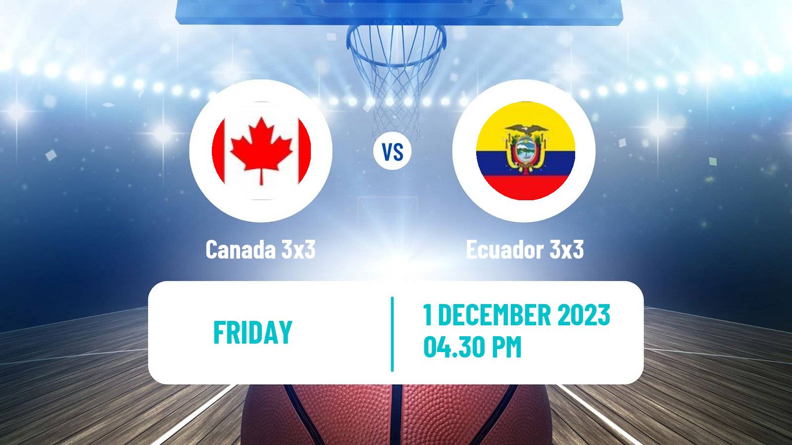 Basketball Americup 3x3 Canada 3x3 - Ecuador 3x3