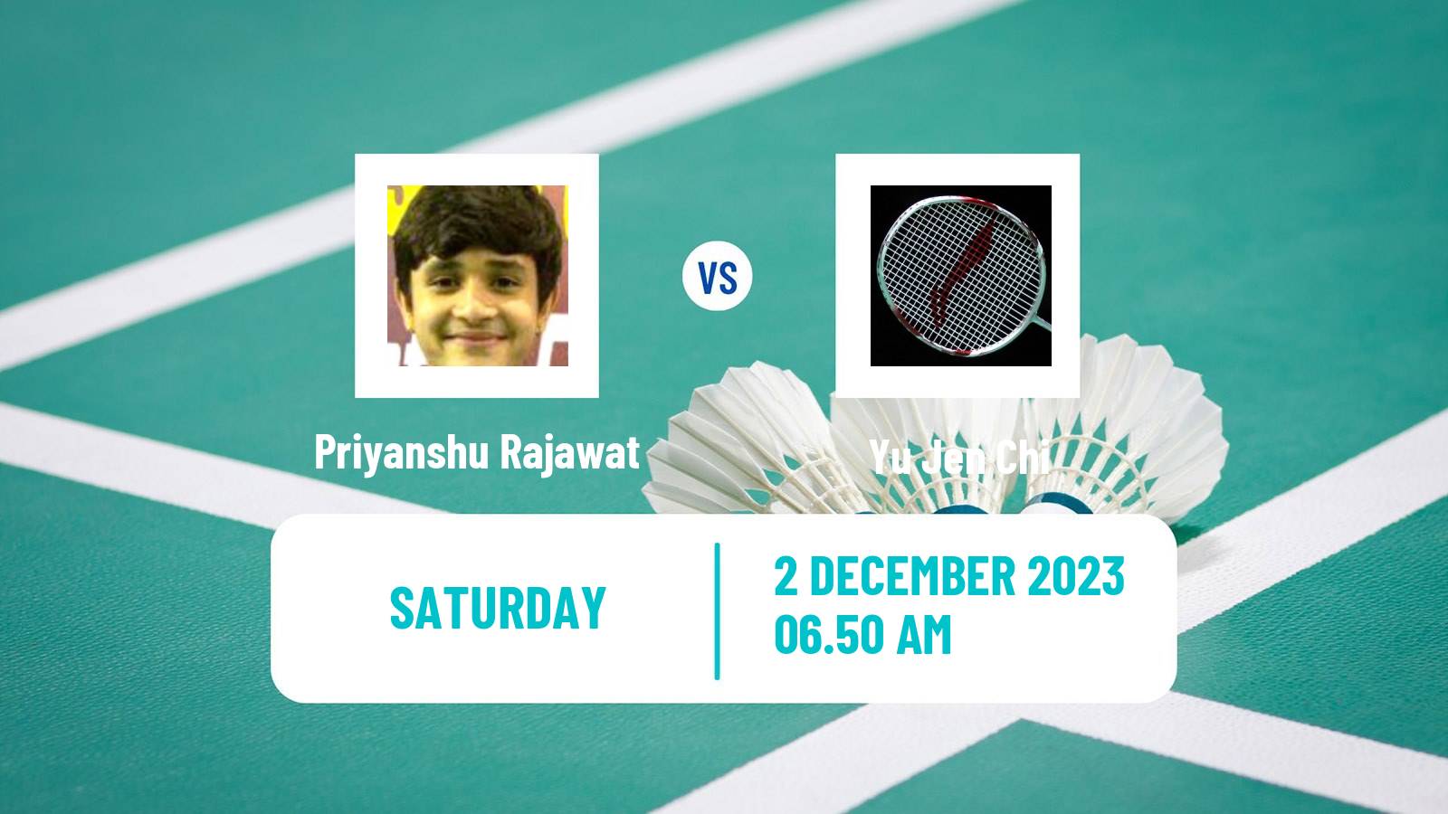 Badminton BWF World Tour Syed Modi International Championships Men Priyanshu Rajawat - Yu Jen Chi