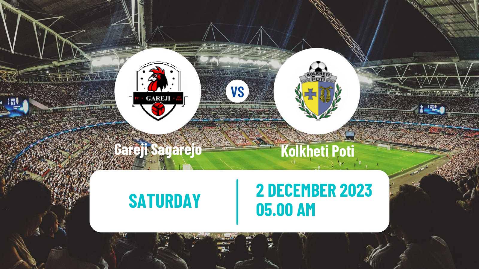 Soccer Georgian Erovnuli Liga 2 Gareji Sagarejo - Kolkheti Poti