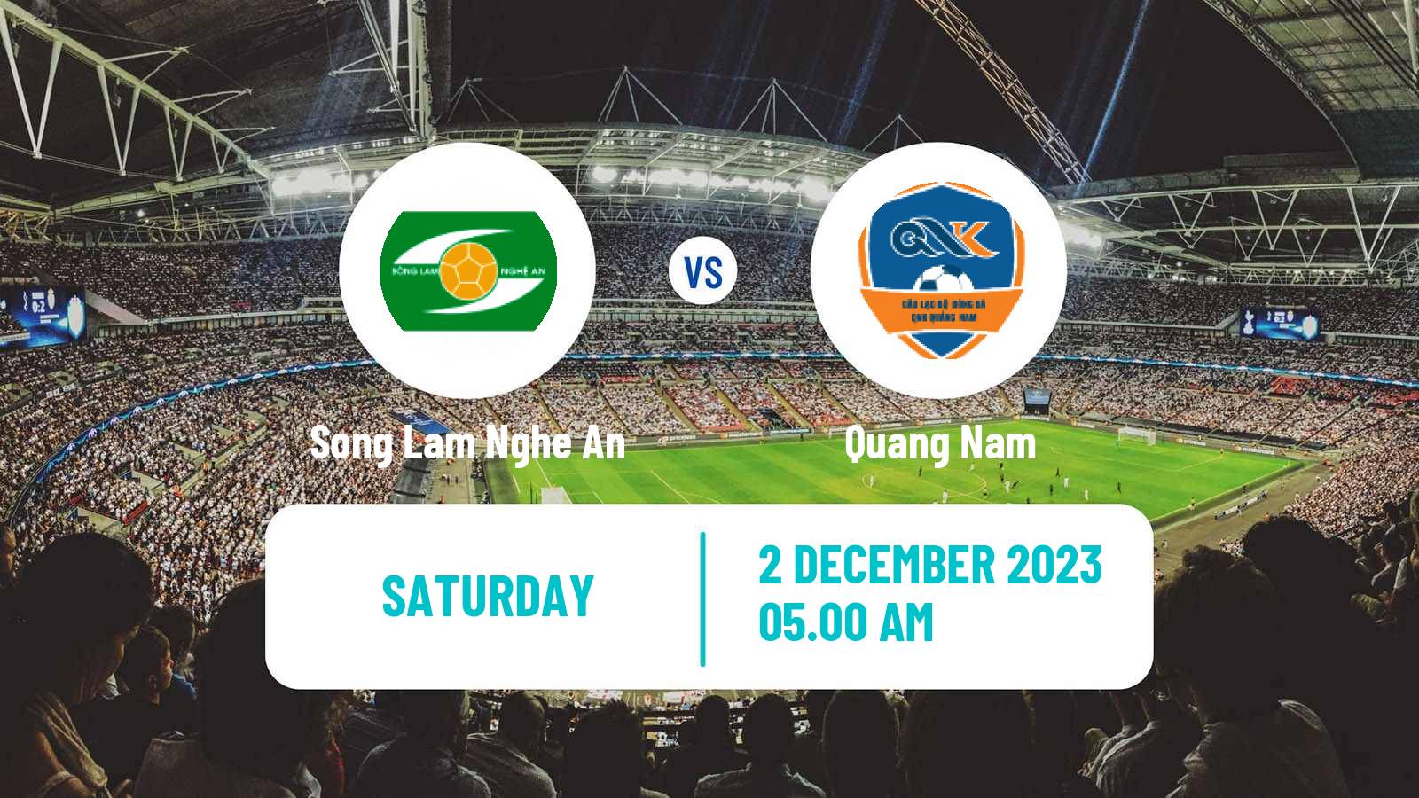 Soccer Vietnamese V League 1 Song Lam Nghe An - Quang Nam