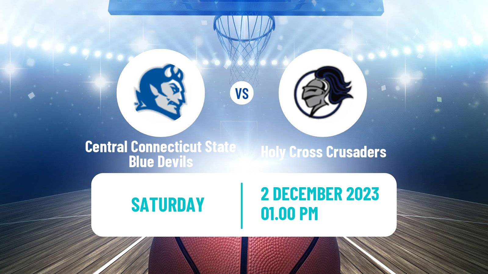 Basketball NCAA College Basketball Central Connecticut State Blue Devils - Holy Cross Crusaders