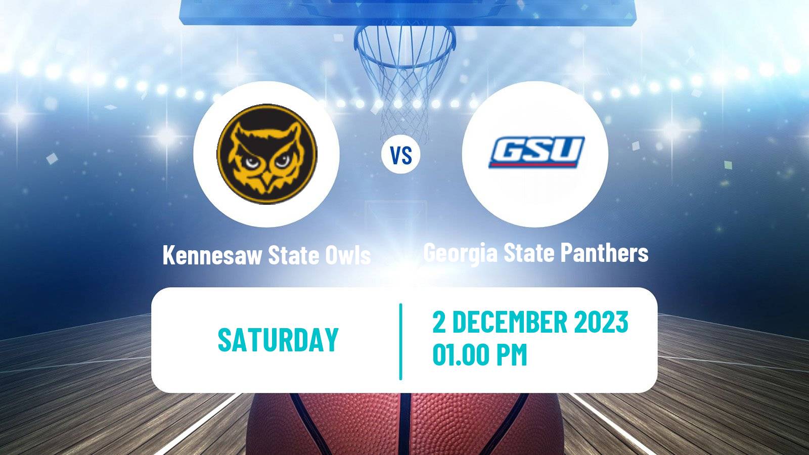 Basketball NCAA College Basketball Kennesaw State Owls - Georgia State Panthers