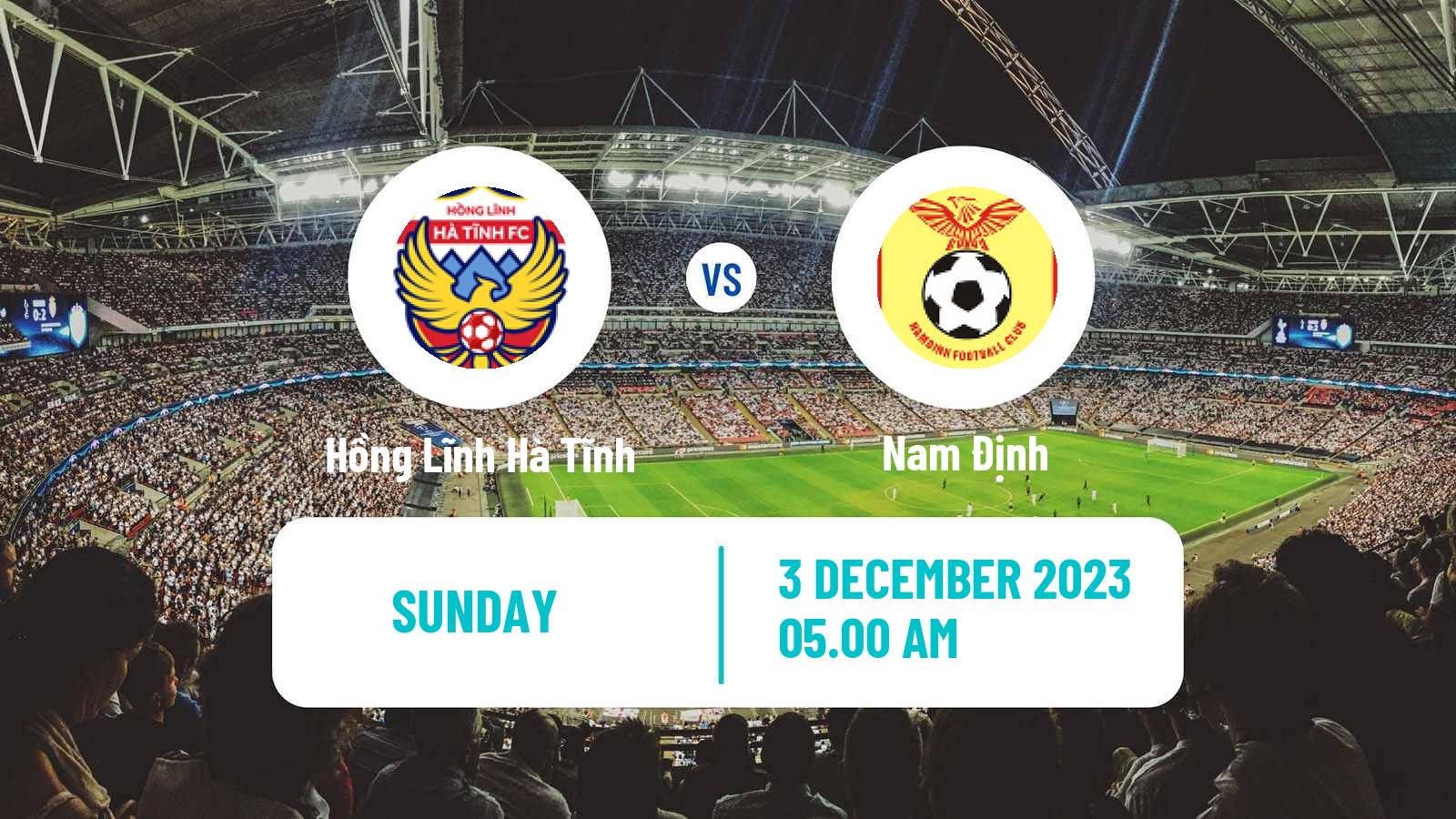 Soccer Vietnamese V League 1 Hồng Lĩnh Hà Tĩnh - Nam Định