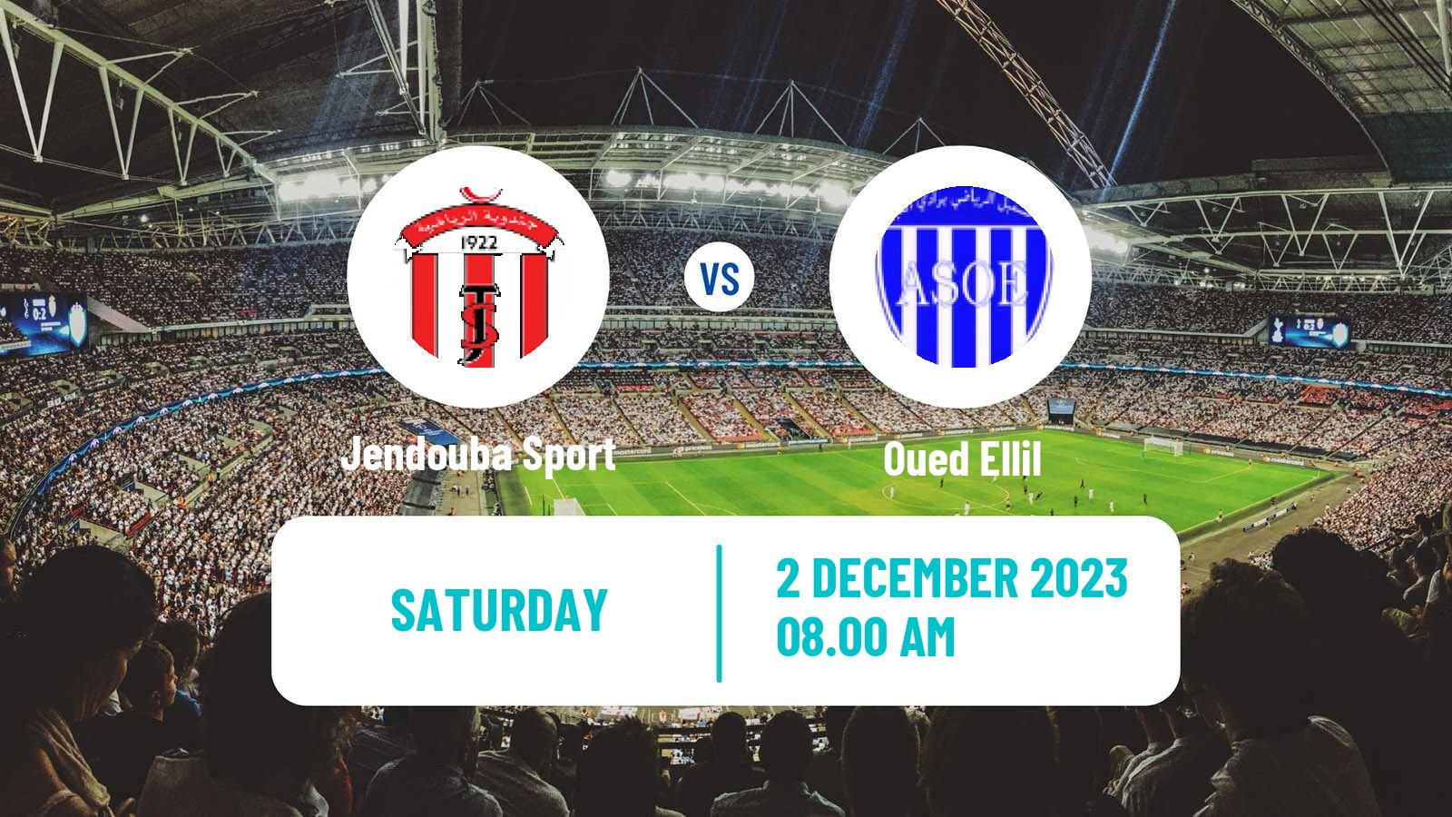 Soccer Tunisian Ligue 2 Jendouba Sport - Oued Ellil