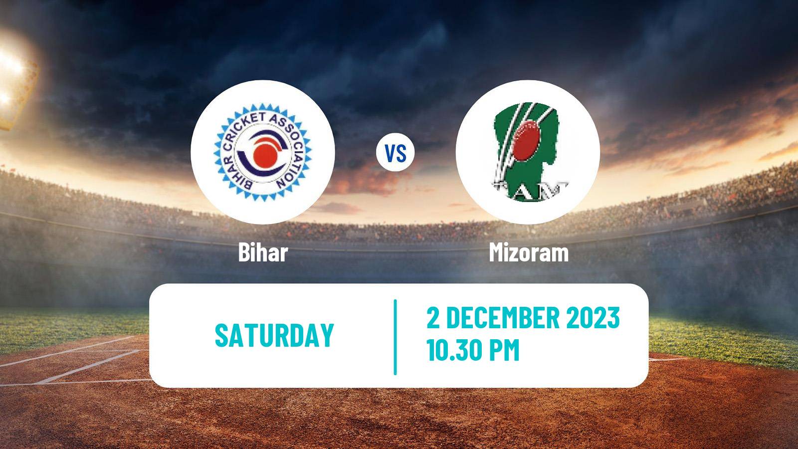 Cricket Vijay Hazare Trophy Bihar - Mizoram