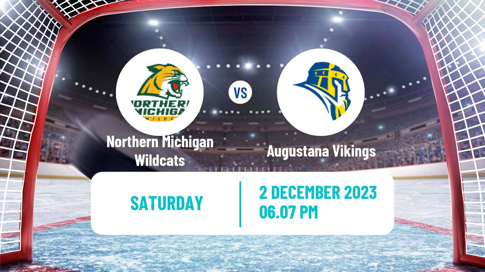 Hockey NCAA Hockey Northern Michigan Wildcats - Augustana Vikings