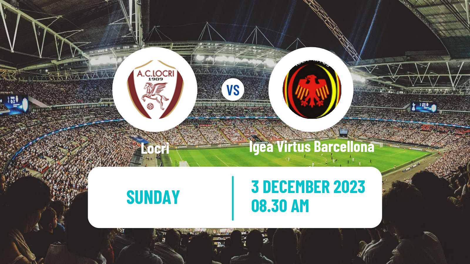 Soccer Italian Serie D - Group I Locri - Igea Virtus Barcellona