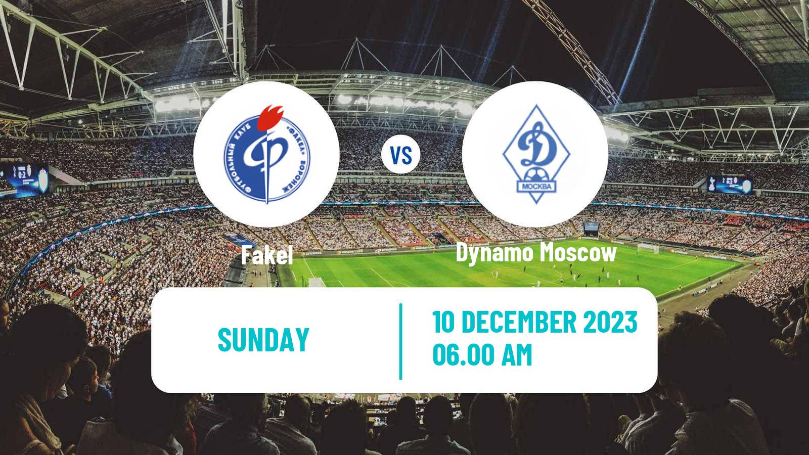 Soccer Russian Premier League Fakel - Dynamo Moscow