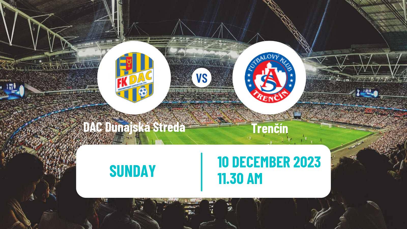 Soccer Slovak Superliga DAC Dunajská Streda - Trenčín