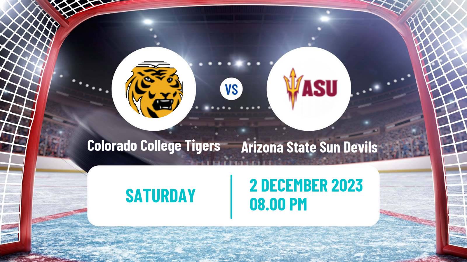 Hockey NCAA Hockey Colorado College Tigers - Arizona State Sun Devils