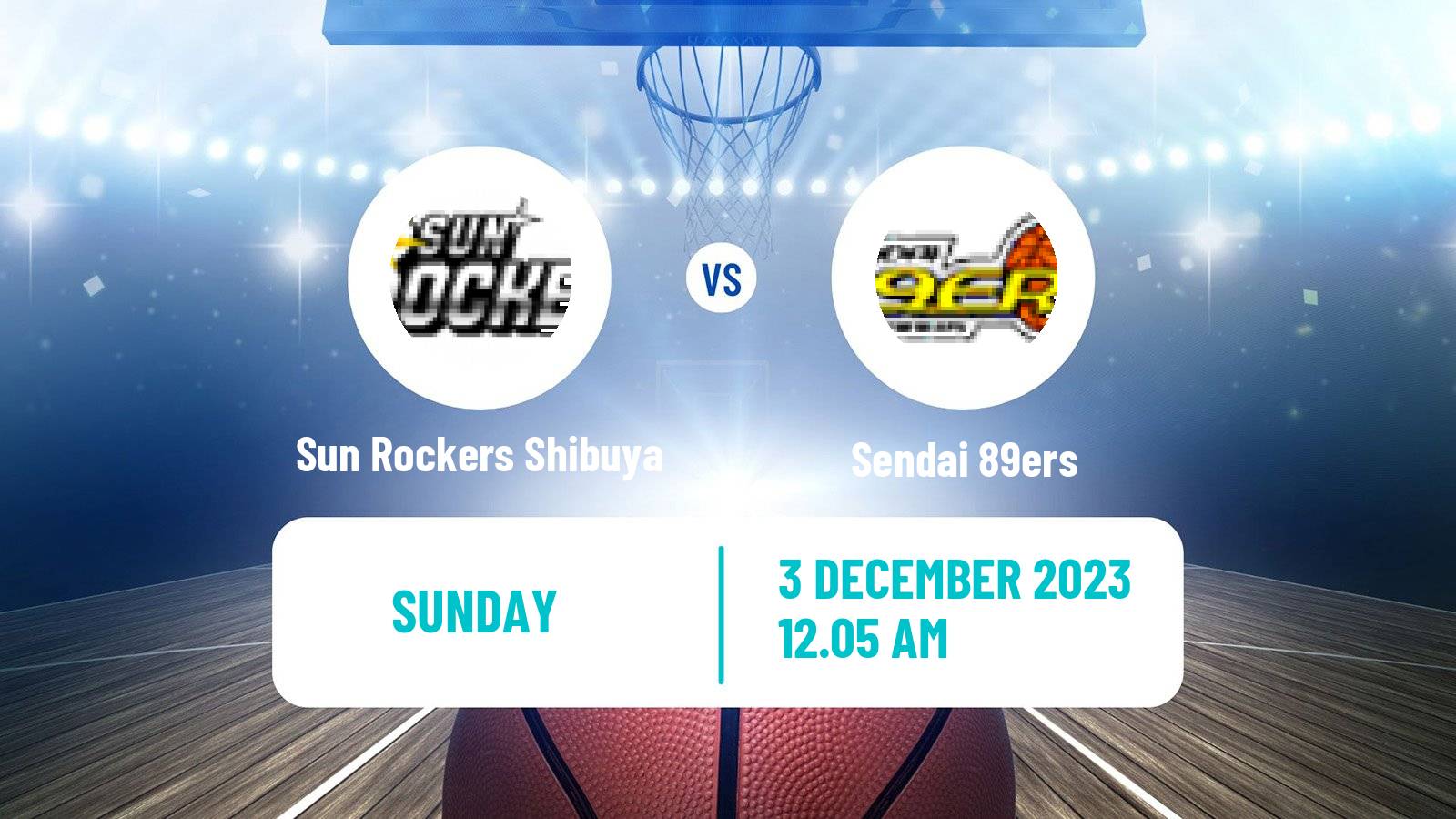 Basketball BJ League Sun Rockers Shibuya - Sendai 89ers