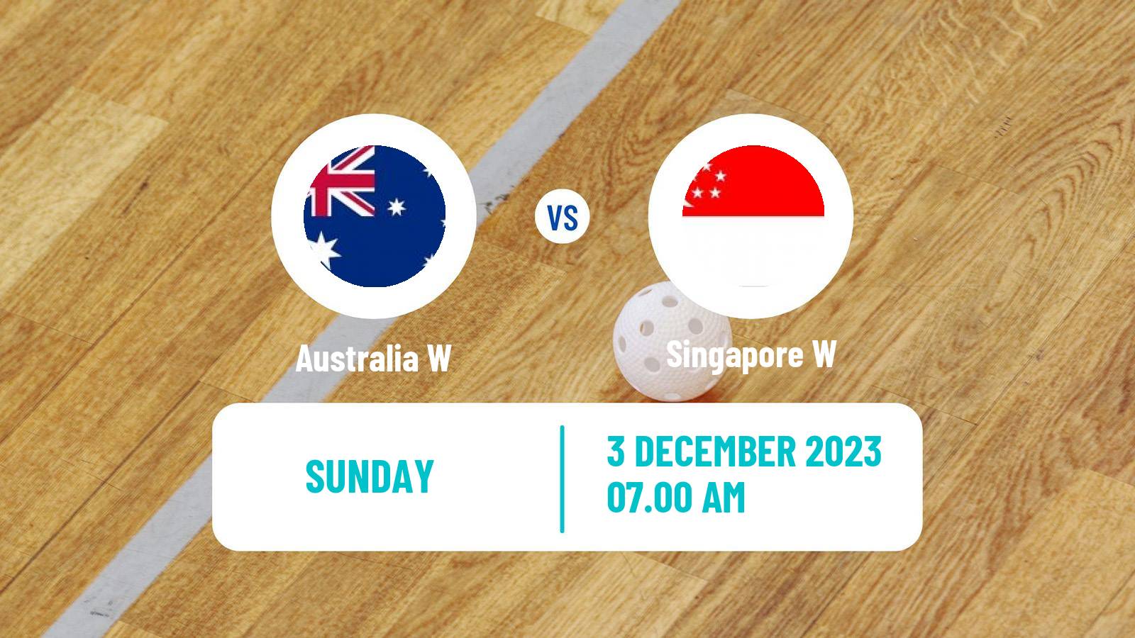 Floorball World Championship Floorball Women Australia W - Singapore W