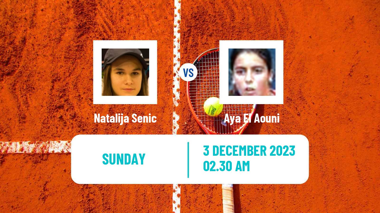 Tennis ITF W15 Antalya 20 Women Natalija Senic - Aya El Aouni
